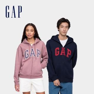 【GAP】男女裝 Logo刺繡/印花刷毛連帽外套/帽T-多款任選(678782&429497&786693&786930)