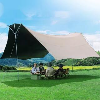 【TAS CAMP】升級款巨無霸露營天幕(露營遮陽 戶外遮陽 加厚 天幕布 黑膠天幕 方形天幕 防曬天幕 露營)