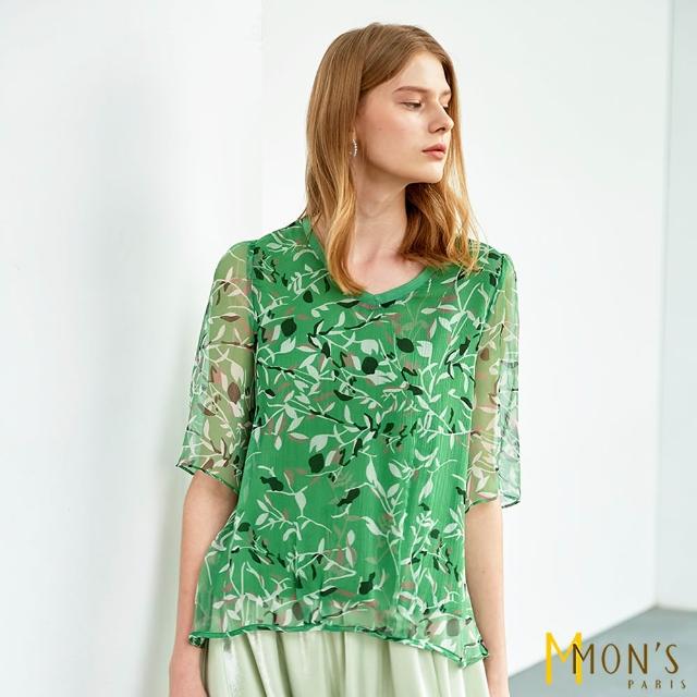 【MON’S】夏綠藤植蠶印花上衣(多款任選)