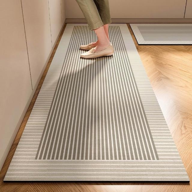 【LZQ】買長送短 輕奢矽藻泥廚房地墊50*80+50*160cm 吸水防油腳踏墊 家用地墊 浴室地墊 速乾地墊