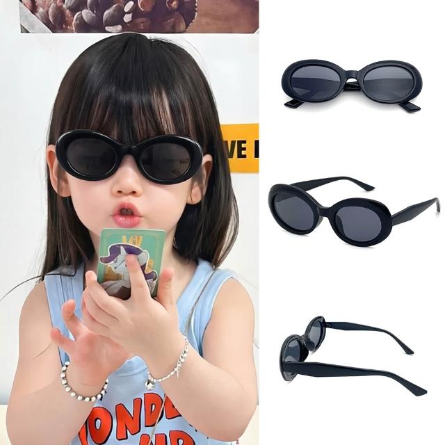 【SUNS】兒童偏光太陽眼鏡 時尚橢圓休閒墨鏡 輕量矽膠超彈性 抗UV400 S196(防眩光/遮陽/韌性強不易損壞)