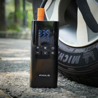 【Philo 飛樂】TP21II代 6000Mah 雙供電 無線 電動打氣機-雙數值顯示 (機車打氣機/打氣/充氣機/輪胎打氣機)