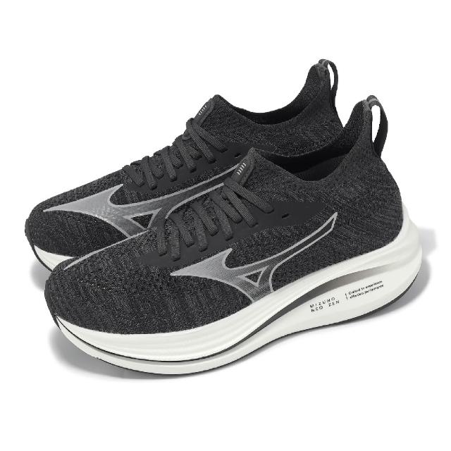 MIZUNO 美津濃】慢跑鞋Neo Zen 男鞋黑白緩衝路跑運動鞋美津濃(J1GC2586
