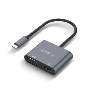 ANFY Type-C TO HDMI/VGA/USB/PD 轉接器 CH400