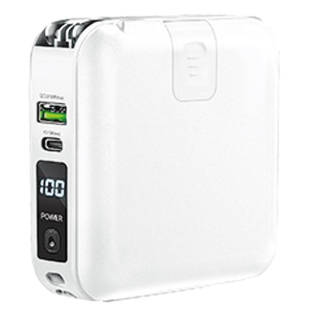ZJ-51 10000mAh 五合一 22.5W PD+QC 自帶線無線快充行動電源(無線充電/自帶線/手機支架)