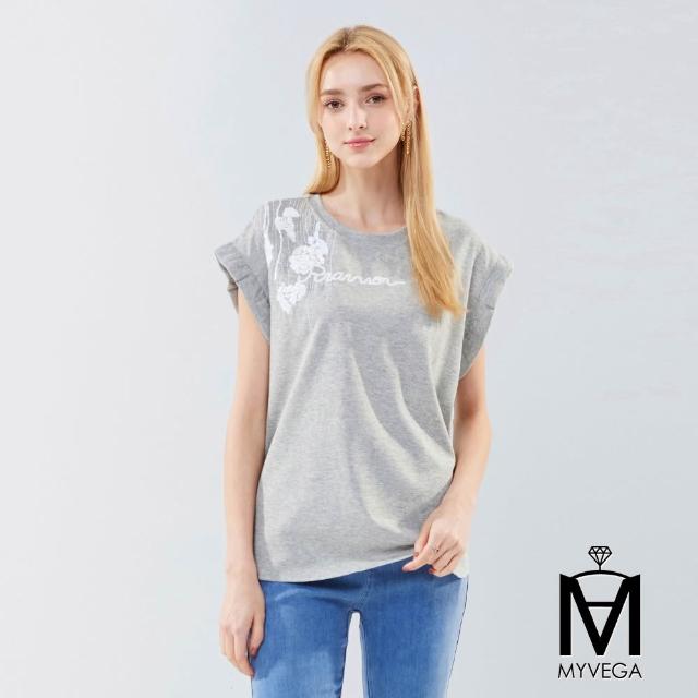 【MYVEGA 麥雪爾】出清品 MA高含棉蝴蝶結綁帶/字母刺繡寬鬆連袖上衣-多款任選(純棉/均碼M-L可穿)
