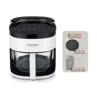 【THOMSON】5L可視玻璃蒸氣氣炸鍋 TM-SAT26A(廣角蒸氣 分離水箱 玻璃內膽 微電腦智能)