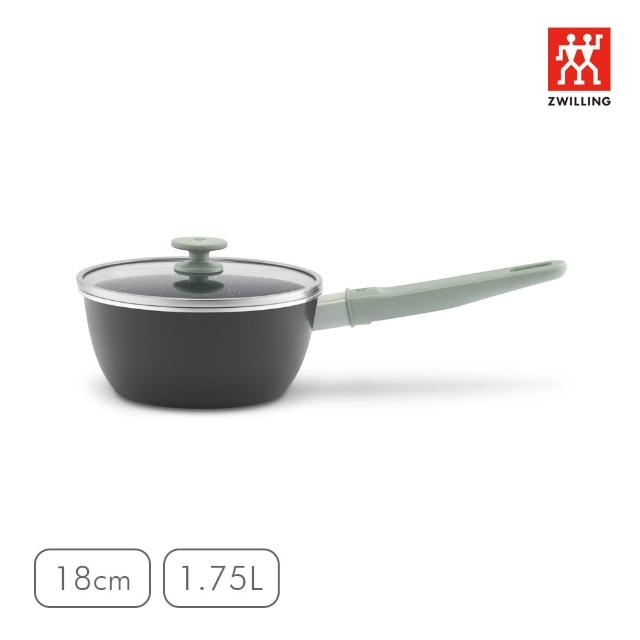 【ZWILLING 德國雙人】NOW PLUS Ⅱ 黑曜鍋2.0不沾鍋單柄湯鍋18cm-2色任選(德國雙人牌集團官方直營)