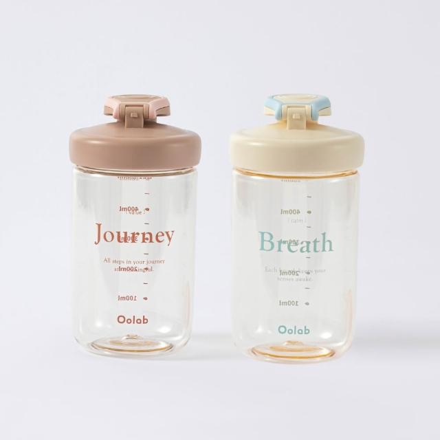【Oolab 良杯製所】2入組 律動蛋白搖搖杯 500ml(防漏/乳清蛋白/7色任選/攪拌球/健身杯)