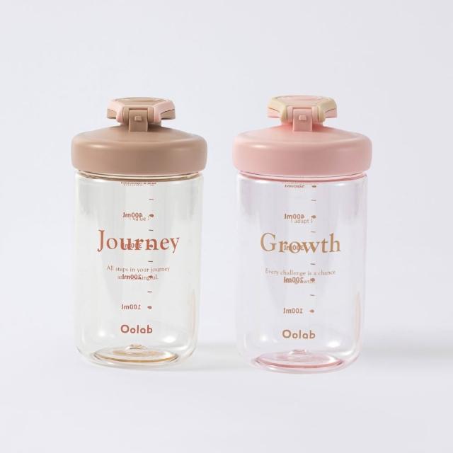 【Oolab 良杯製所】2入組 律動蛋白搖搖杯 500ml(防漏/乳清蛋白/7色任選/攪拌球/健身杯)