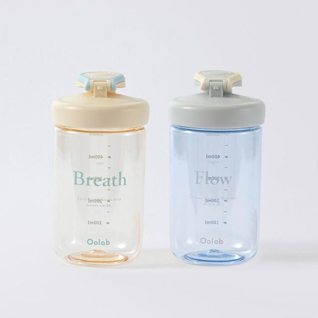 【Oolab 良杯製所】2入組 律動蛋白搖搖杯 500ml(防漏/乳清蛋白/7色任選/攪拌球/健身杯)