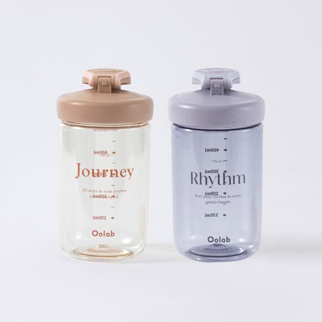 【Oolab 良杯製所】2入組 律動蛋白搖搖杯 500ml(防漏/乳清蛋白/7色任選/攪拌球/健身杯)