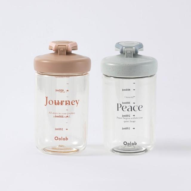 【Oolab 良杯製所】2入組 律動蛋白搖搖杯 500ml(防漏/乳清蛋白/7色任選/攪拌球/健身杯)