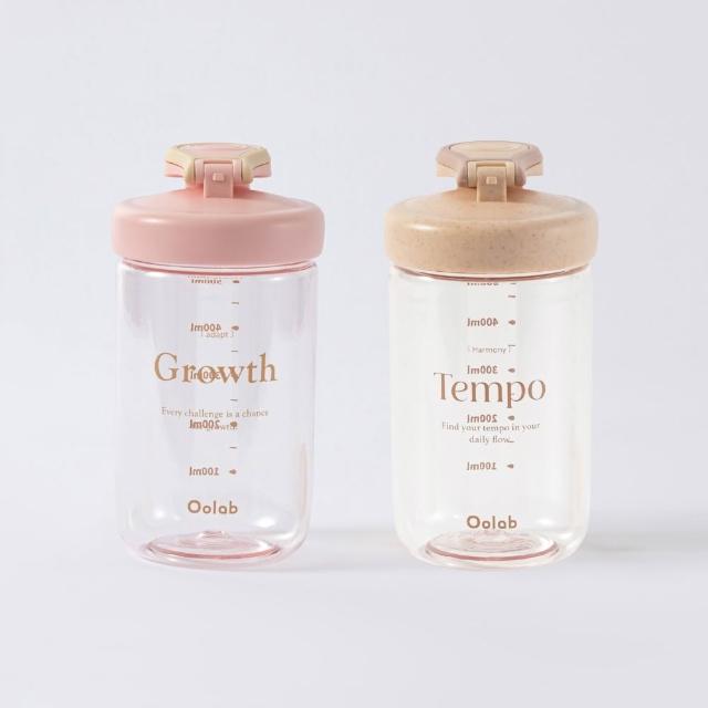 【Oolab 良杯製所】2入組 律動蛋白搖搖杯 500ml(防漏/乳清蛋白/7色任選/攪拌球/健身杯)