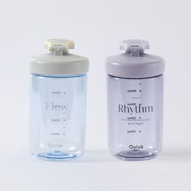 【Oolab 良杯製所】2入組 律動蛋白搖搖杯 500ml(防漏/乳清蛋白/7色任選/攪拌球/健身杯)