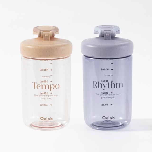 【Oolab 良杯製所】2入組 律動蛋白搖搖杯 500ml(防漏/乳清蛋白/7色任選/攪拌球/健身杯)