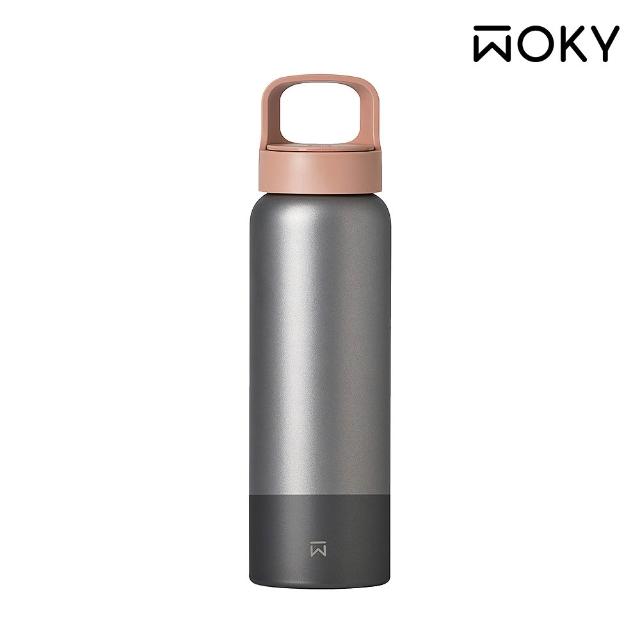 【WOKY 沃廚】Ti純鈦提手運動保溫瓶800ml(鈦杯/保溫杯/保溫瓶/運動水壺)