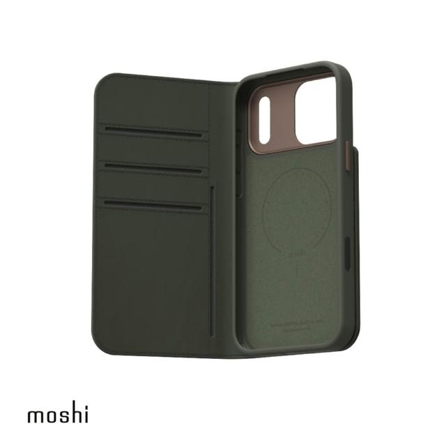 【moshi】Overture 磁吸可拆式卡夾型皮套  for iPhone 17 Pro Max(兼容MagSafe 手機殼)