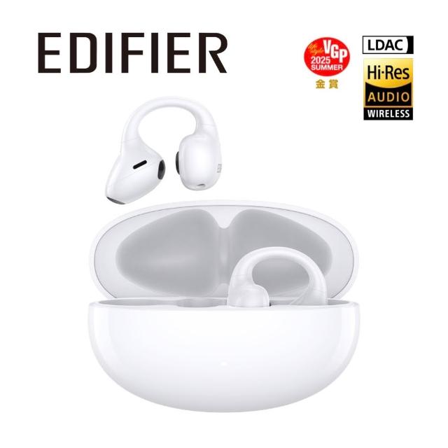 【EDIFIER】Lolliclip 開放式耳夾降噪藍牙耳機（心率＆血氧即時健康監測｜IP56 防塵防水｜Hi-Res音質認證）