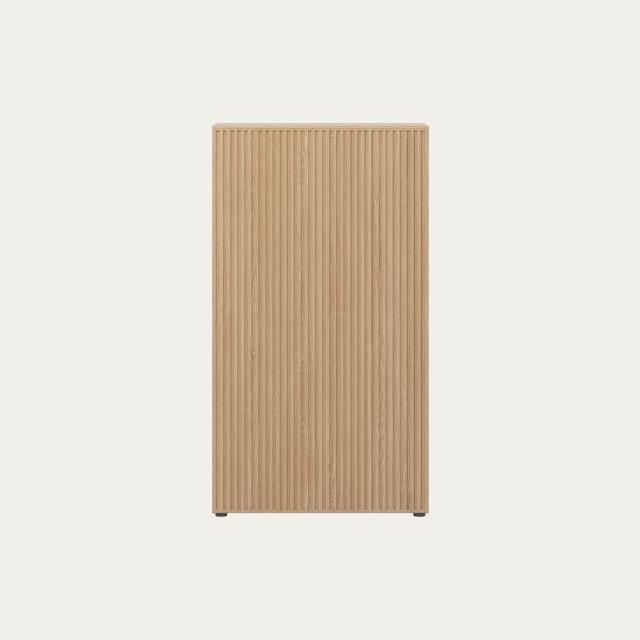 【iloom 怡倫家居】MONIS W 600型三層收納櫃 框架/木紋門板(書櫃 書架 櫃子 玄關櫃 收納櫃 置物櫃 三層櫃)