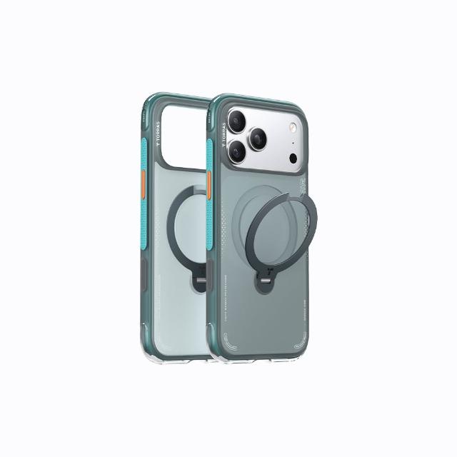 【TORRAS 圖拉斯】iPhone 17系列買殼送貼 | Ostand Spin Air 磁吸四象限旋轉支架氣囊手機殼