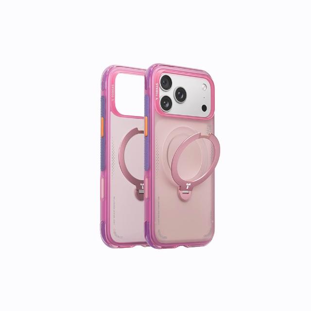 【TORRAS 圖拉斯】iPhone 17系列買殼送貼 | Ostand Spin Air 磁吸四象限旋轉支架氣囊手機殼