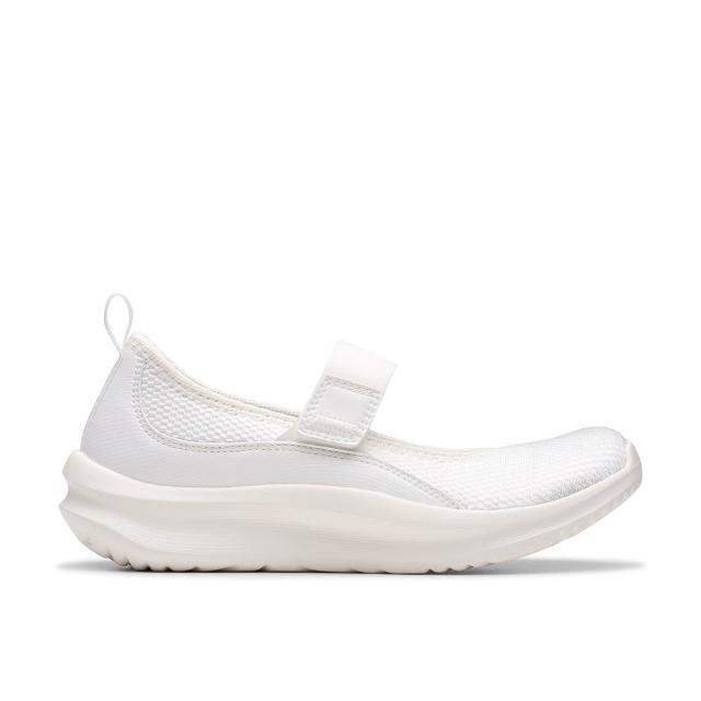 【Clarks】舒適女鞋 輕量透氣綁帶休閒鞋 運動鞋 瑪莉珍鞋 小白鞋