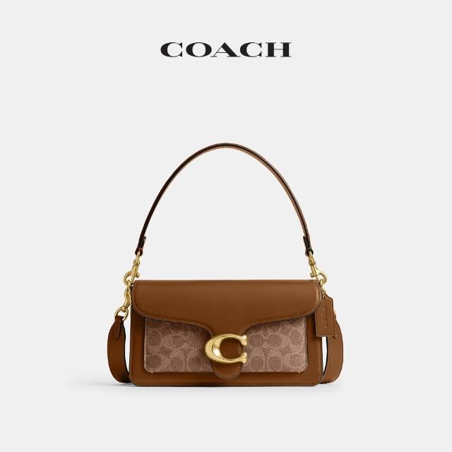 【COACH】蔻馳官方直營 TABBY 26 經典 SIGNATURE 帆布單肩手袋 單肩包 肩背包-2色任選(CI032)