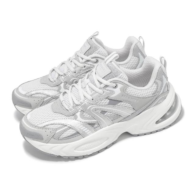 SKECHERS】休閒鞋Uno Ryze-Scale UP 女鞋銀白老爹鞋復古氣墊舒華代言款