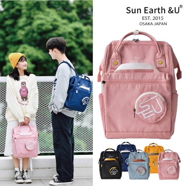 【Sun Earth&U】日本17口袋收納Macoroon行李後背包/旅行包/媽媽包(日本原廠授權商)
