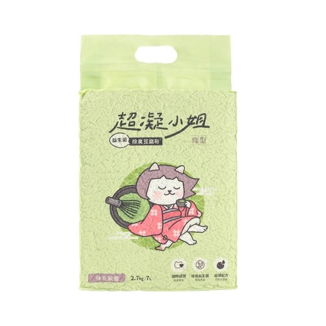 【超凝小姐】益生菌除臭豆腐砂2.7kg（7L）6入組(豆腐砂、貓砂、環保貓砂)