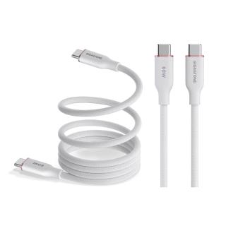 【Gigastone 立達國際】60W Type-C to C磁吸快充傳輸線CC-7801W 2入組(iPhone16/17/手機/筆電/平板快充線)