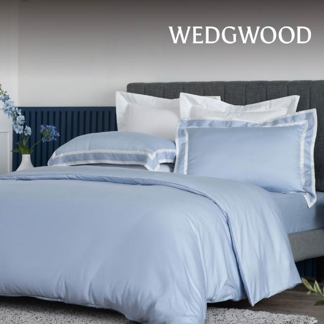 【WEDGWOOD】天絲兩用被床包枕套四件組 加大｜簡意素色(60支300織)