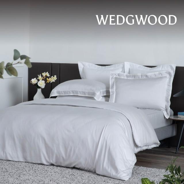 【WEDGWOOD】天絲兩用被床包枕套四件組 加大｜簡意素色(60支300織)