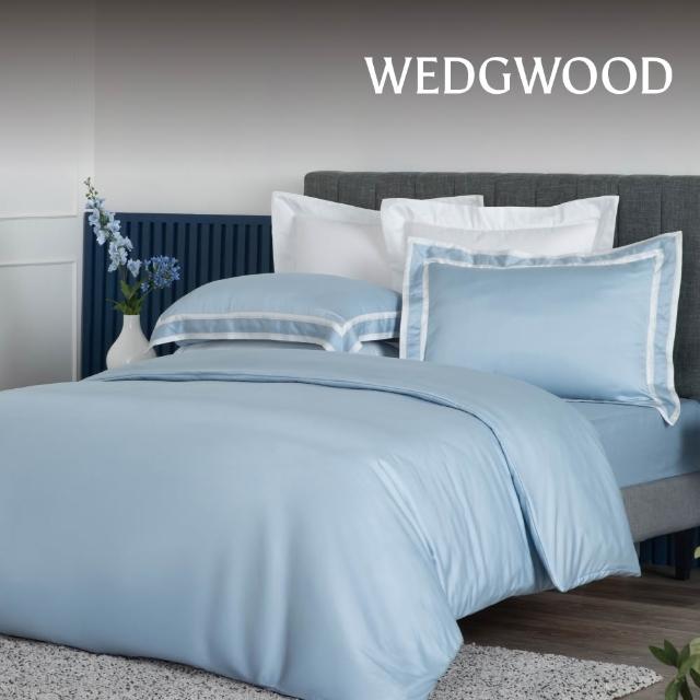 【WEDGWOOD】天絲兩用被床包枕套四件組 加大｜簡意素色(60支300織)