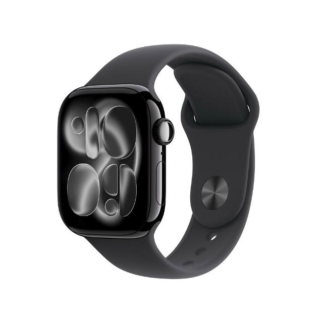 鋼化保貼組【Apple】Apple Watch Series 11 GPS 42mm(鋁金屬錶殼搭配運動型錶帶)
