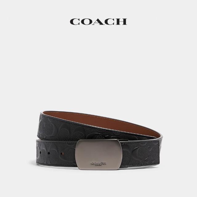 【COACH】蔻馳官方直營 飾片針扣可裁剪雙面腰帶 皮帶38MM-多款任選(CQ009/CQ012/CQ023/CU209/CY943/CY982)