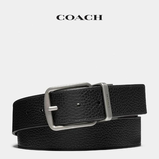 【COACH】蔻馳官方直營 飾片針扣可裁剪雙面腰帶 皮帶38MM-多款任選(CQ009/CQ012/CQ023/CU209/CY943/CY982)