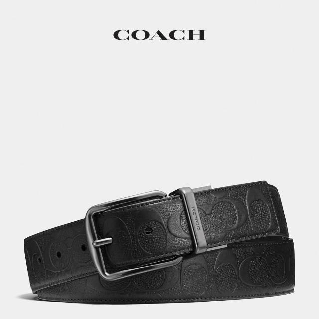 【COACH】蔻馳官方直營 飾片針扣可裁剪雙面腰帶 皮帶38MM-多款任選(CQ009/CQ012/CQ023/CU209/CY943/CY982)