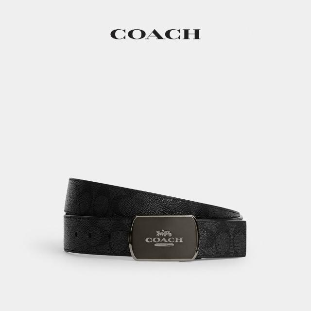【COACH】蔻馳官方直營 飾片針扣可裁剪雙面腰帶 皮帶38MM-多款任選(CQ009/CQ012/CQ023/CU209/CY943/CY982)