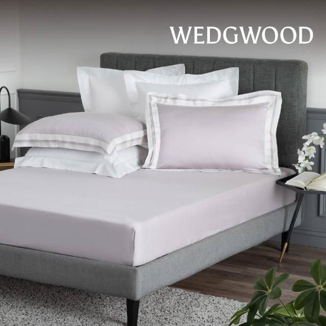 【WEDGWOOD】100%天絲簡約素色 床包枕套三件組(加大任選｜80支350織)