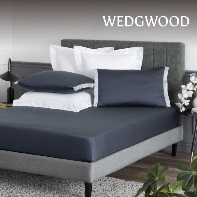 【WEDGWOOD】100%天絲簡約素色 床包枕套三件組(加大任選｜80支350織)