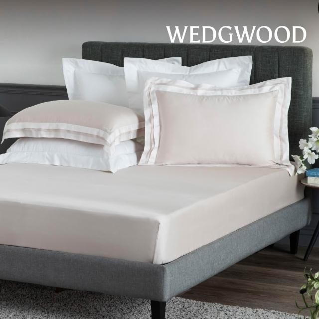【WEDGWOOD】100%天絲簡約素色 床包枕套三件組(特大任選｜80支350織)