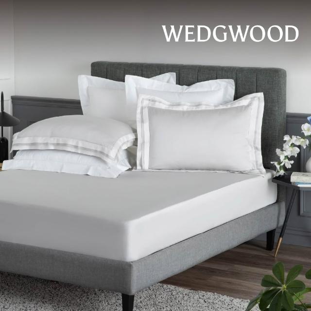 【WEDGWOOD】100%天絲簡約素色 床包枕套三件組(特大任選｜80支350織)