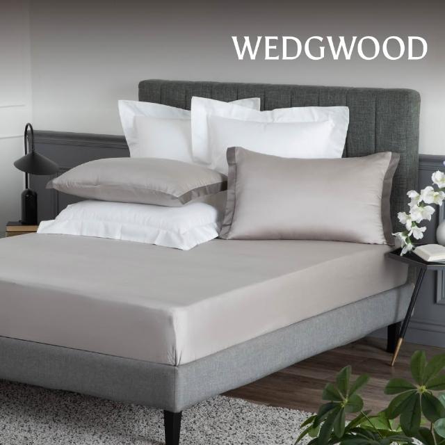【WEDGWOOD】100%天絲簡約素色 床包枕套三件組(特大任選｜80支350織)