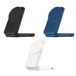 【BELKIN】UltraCharge Qi2 25W二合一可折疊磁吸充電器(WIZ038)