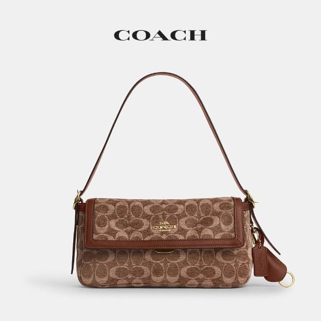 【COACH】蔻馳官方直營 ETTA 小號翻蓋單肩手袋 單肩包 斜背包-多款任選(CCV63/CCV65)