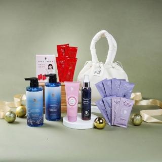 【長髮公主的秘密】洗髮沐浴組合(光蘊洗髮精+玫瑰沐浴露+護髮精華乳+生薑體驗盒+粉紫體驗包+迷惑髮香噴霧