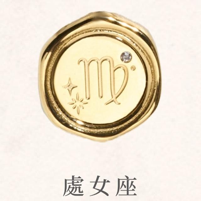 【vacanza】momo精選 十二星座封蠟 純鋼飾品 純鋼戒指 金色 多款任選 (生日禮物 絕版品 )