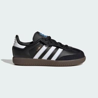 【adidas 愛迪達】愛迪達 Samba OG CF EL I 小童 運動休閒鞋 魔鬼氈 舒適 黑 白(JQ3192)
